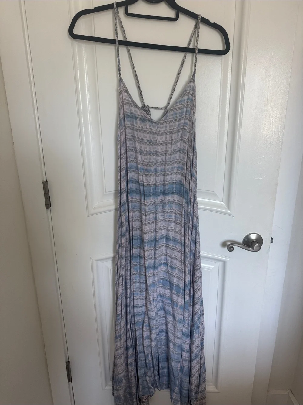 Billabong Blue and Cream Striped Lightweight Maxi Slip Dress - Picture 1 of 6